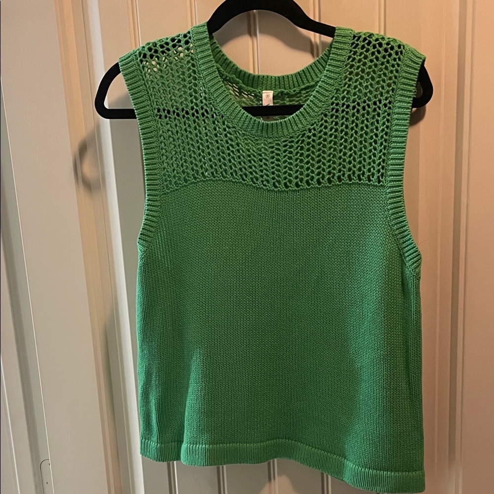 Wishlist Green Sleeveless Knit Top